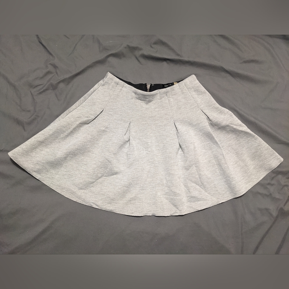 Dex 1963 Light Gray Pleated Skater Skirt